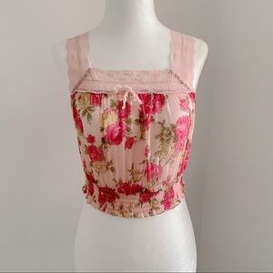 Band of Gypsies Floral Sleeveless Blouse